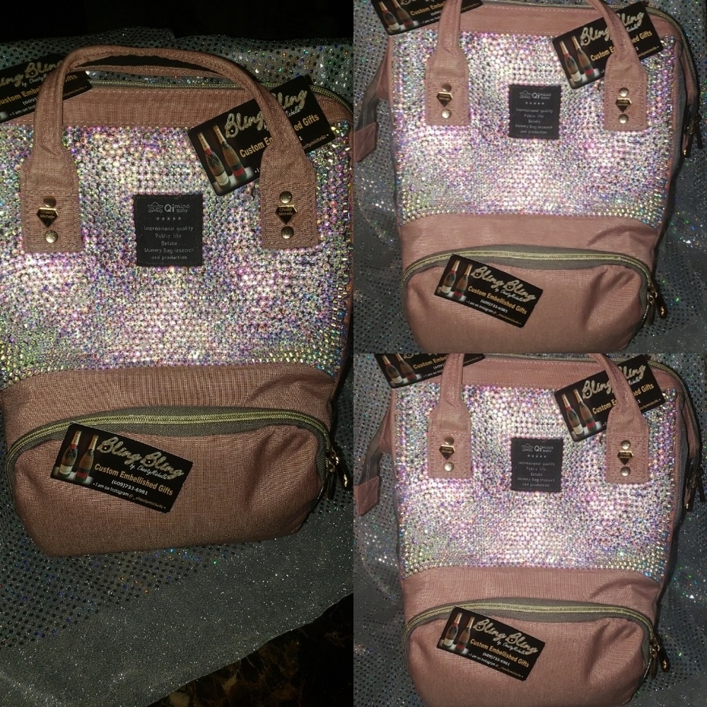 Custom Bling'd diaper bag